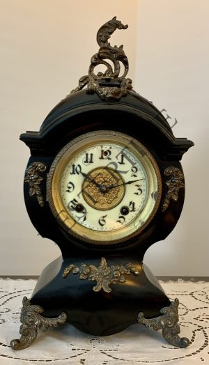 Ansonia Clock Company Rococo-Style Iron-Cased Mantel Clock